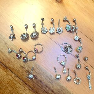 Belly button navel rings lot